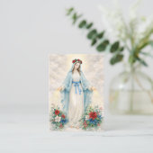 Christmas Mother Mary Catholic Funeral Memorial 名刺 (スタンド正面)