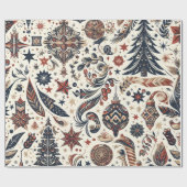 Christmas Motifs Wrapping Paper n5 ラッピングペーパー (フラット)