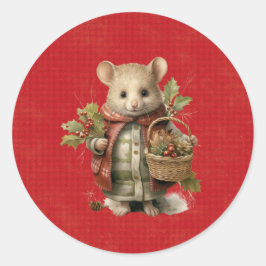 Christmas Mouse ラウンドシール