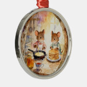 Christmas Mouse Couple メタルオーナメント (右)