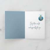 Christmas Mouse In Winter Forest カード (内部)