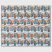 Christmas Mouse In Winter Forest ラッピングペーパー (フラット)