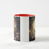 Christmas Mouse reading マグカップ (中央)