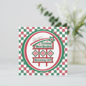 Christmas Movie Marathon Retro Marquee Festive カード (スタンド正面)