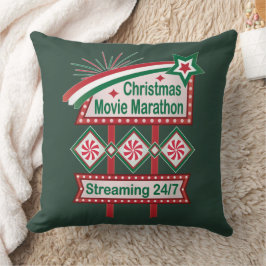 Christmas Movie Marathon Retro Marquee Festive クッション