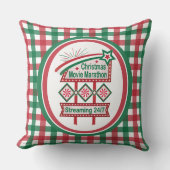 Christmas Movie Marathon Retro Marquee Festive クッション (正面)