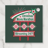 Christmas Movie Marathon Retro Marquee Festive フェイバータグ (裏面)
