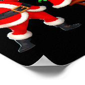 Christmas Mr Santa Mrs Claus Dancing African Ameri ポスター (角)