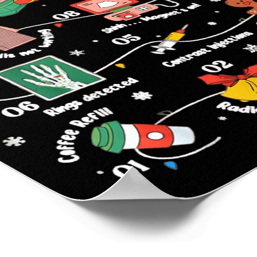 Christmas Mri Tech 12 Days Of Mri Technician New M ポスター (角)