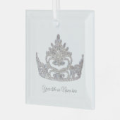 Christmas Mrs. America-like Crown Glass Ornament ガラスオーナメント (正面左)