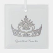 Christmas Mrs. America-like Crown Glass Ornament ガラスオーナメント (正面)