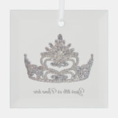 Christmas Mrs. America-like Crown Glass Ornament ガラスオーナメント (裏面)
