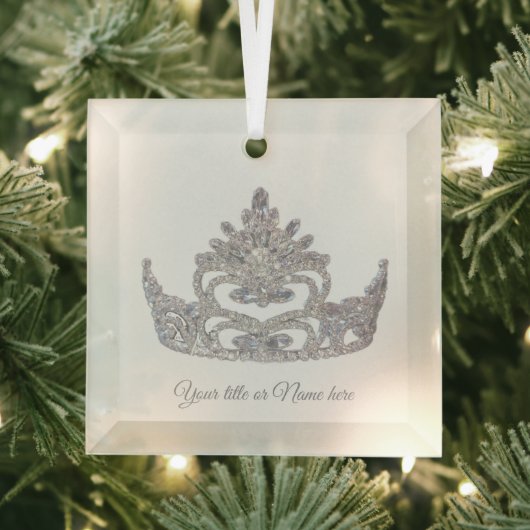 Christmas Mrs. America-like Crown Glass Ornament ガラスオーナメント (インサイチュ)