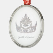 Christmas Mrs. America-like Crown Glass Ornament メタルオーナメント (左)