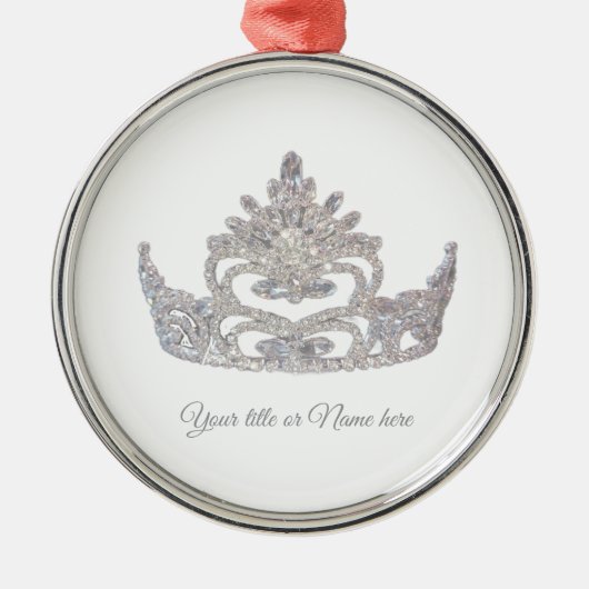 Christmas Mrs. America-like Crown Glass Ornament メタルオーナメント (正面)