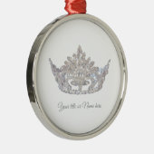 Christmas Mrs. America-like Crown Glass Ornament メタルオーナメント (右)