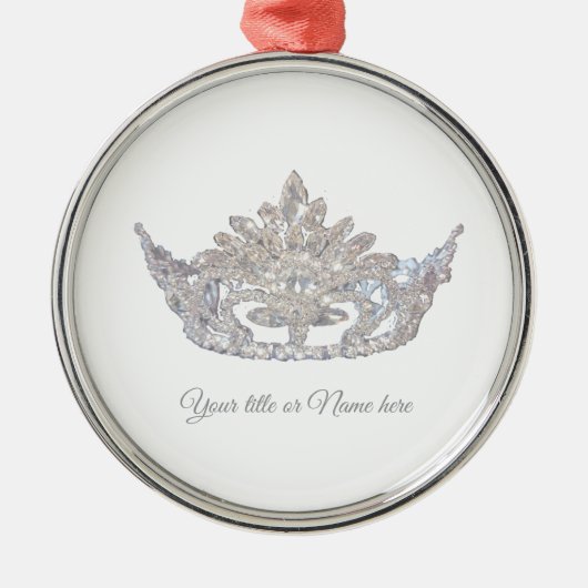 Christmas Mrs. America-like Crown Glass Ornament メタルオーナメント (正面)
