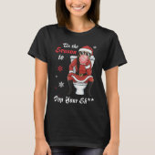 Christmas Mrs Santa Claus Sunglasses Funny Naughty Tシャツ (正面)