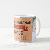 Christmas Mugクラフト紙の写真の最も最高のな叔父さん コーヒーマグカップ (正面右)