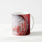 Christmas mug, Ceramic mug, Coffee mug decorated コーヒーマグカップ (正面右)