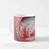 Christmas mug, Ceramic mug, Coffee mug decorated コーヒーマグカップ (正面左)