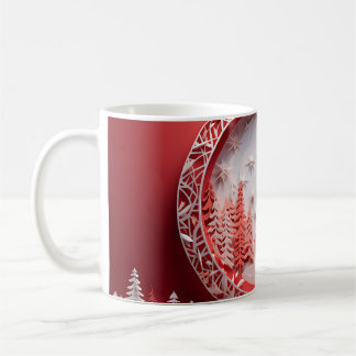 Christmas mug, Ceramic mug, Coffee mug decorated コーヒーマグカップ