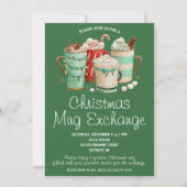 Christmas Mug Exchange, Mug Swap Holiday Party 招待状 (正面)