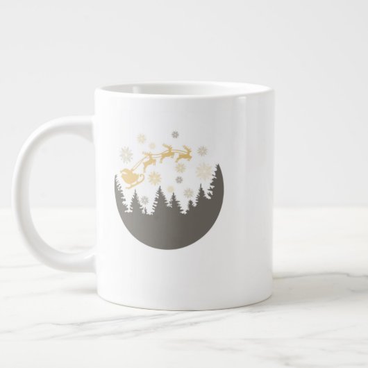 Christmas Mug – Festive Holiday ジャンボコーヒーマグカップ (左)