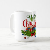 Christmas Mug | Festive Holiday Coffee Cup by Kali コーヒーマグカップ (正面左)