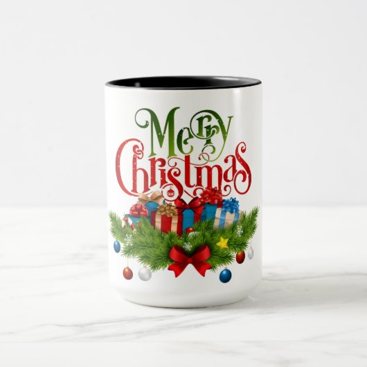 Christmas Mug | Festive Holiday Coffee Cup by Kali マグカップ (中央)