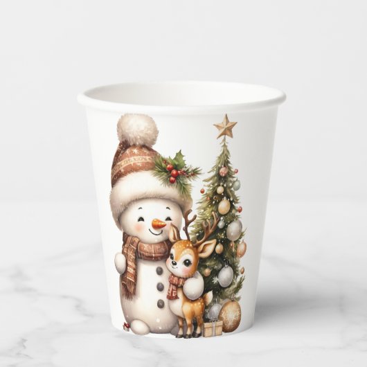 Christmas Mug | Festive Holiday Coffee Cup by Kali 紙コップ (正面)