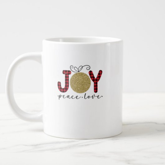Christmas Mug – Glitter Holiday Cocoa & Coffee Cup ジャンボコーヒーマグカップ (左)