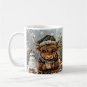  Christmas Mug  Highland Cow コーヒーマグカップ (左)