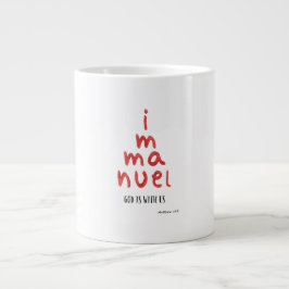 Christmas Mug Immanuel God Is With Us  ジャンボコーヒーマグカップ