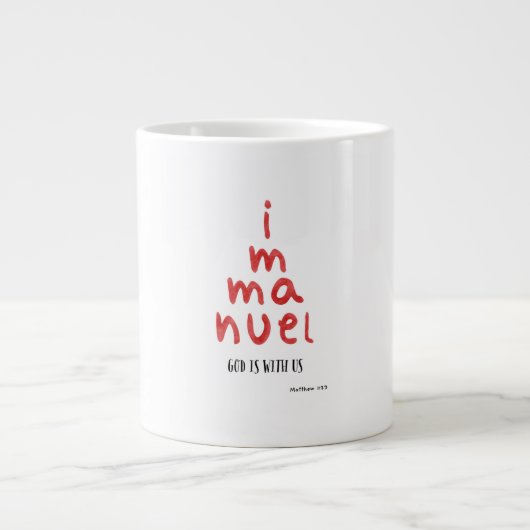 Christmas Mug Immanuel God Is With Us  ジャンボコーヒーマグカップ (正面)