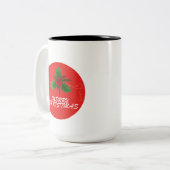 Christmas Mug – Merry Christmas Holly Design | Fes ツートーンマグカップ (正面左)