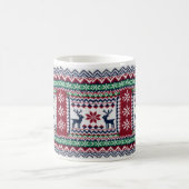 Christmas mug Traditional deer and snow stars desi コーヒーマグカップ (中央)