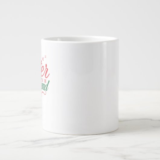Christmas Mug – Warm Holiday Cocoa & Coffee Cup ジャンボコーヒーマグカップ (正面)