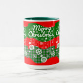 Christmas Mug – White Ornaments & Merry Christmas  マグカップ (中央)