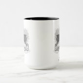 Christmas mug with antique deer etching says Joy マグカップ (中央)