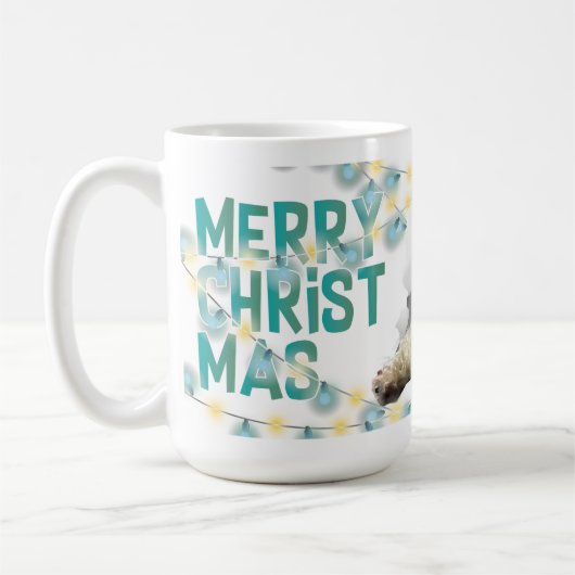 Christmas Mug with Decorative Lights コーヒーマグカップ (左)