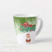 Christmas Mug with Santa – Merry Christmas カフェラテマグ (右アングル)