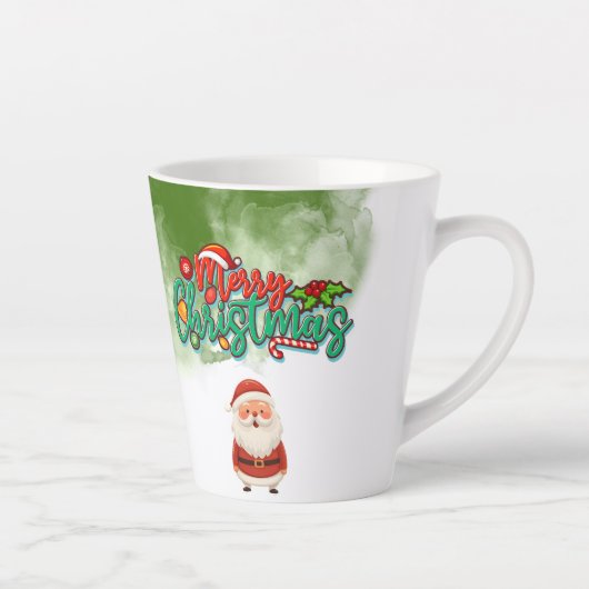 Christmas Mug with Santa – Merry Christmas カフェラテマグ (右)
