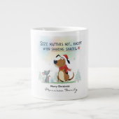 Christmas Mugs Cartoon illustration funny ジャンボコーヒーマグカップ (正面)
