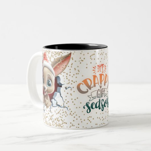 Christmas Mugs | Merry Christmas Mug | Christmas ツートーンマグカップ (正面左)