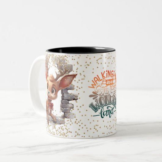 Christmas Mugs | Merry Christmas Mug | Christmas ツートーンマグカップ (正面左)