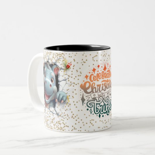 Christmas Mugs | Merry Christmas Mug | Christmas ツートーンマグカップ (正面左)