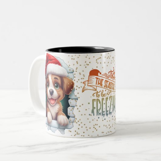 Christmas Mugs | Merry Christmas Mug | Christmas ツートーンマグカップ (正面左)