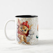 Christmas Mugs | Merry Christmas Mug | Christmas ツートーンマグカップ (左)