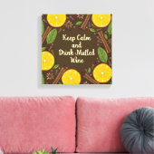 Christmas mulled wine spicy brown キャンバスプリント (インサイチュ (リビング))